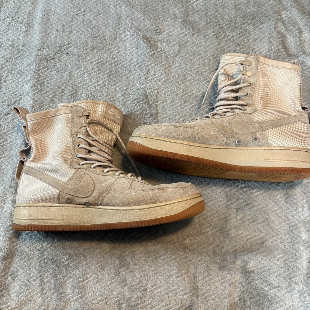Nike SF Air Force 1 String Men's Size 9 Beige Basketball Sneakers Casual Shoes
